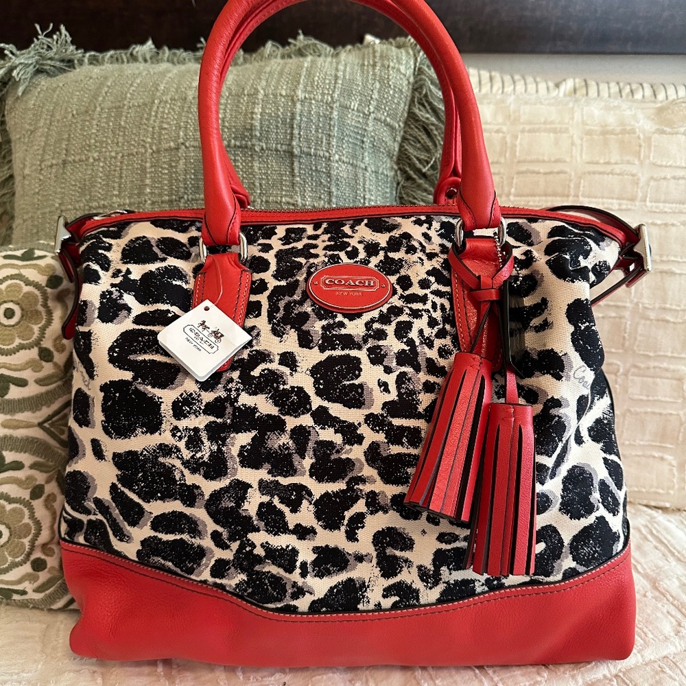 NWT Coach 19988 Legacy Rory Ocelot NS Satchel Handbag MSRP $398